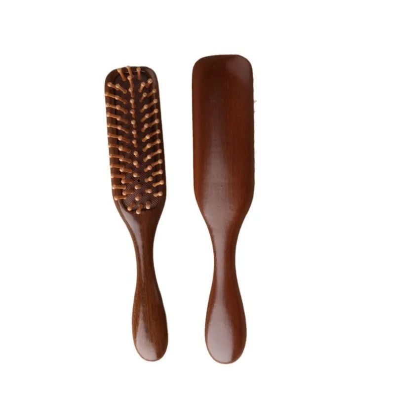 Peigne en bois naturel antistatique massant