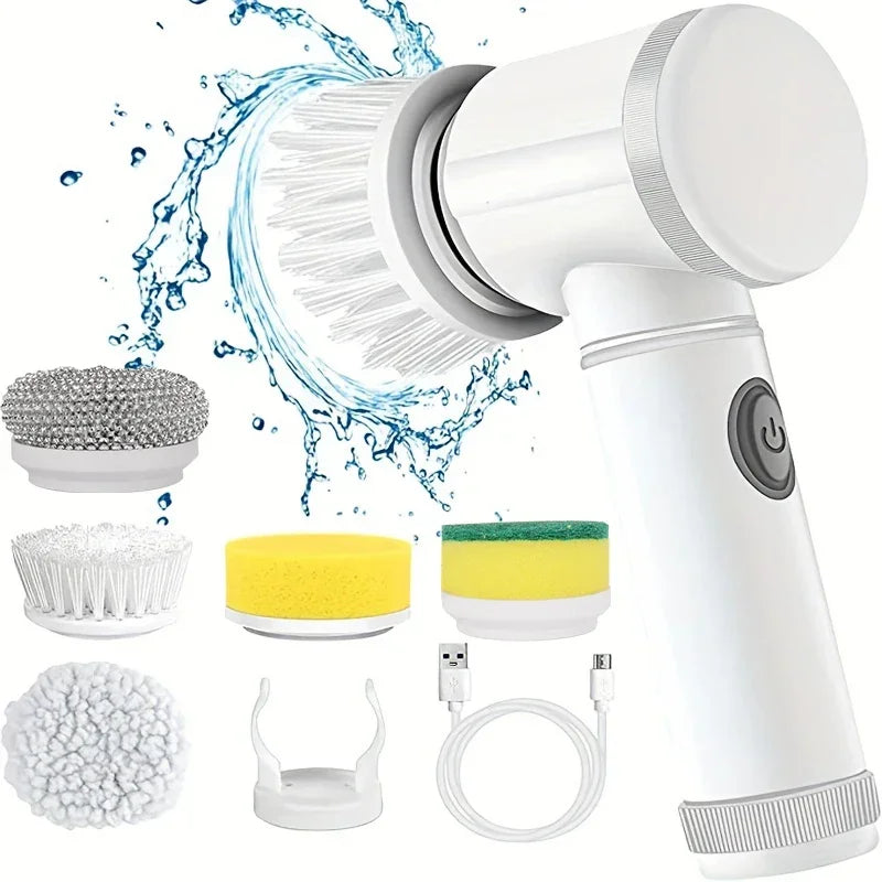 PowerScrub Pro: Cordless 5-Brush Cleaning System